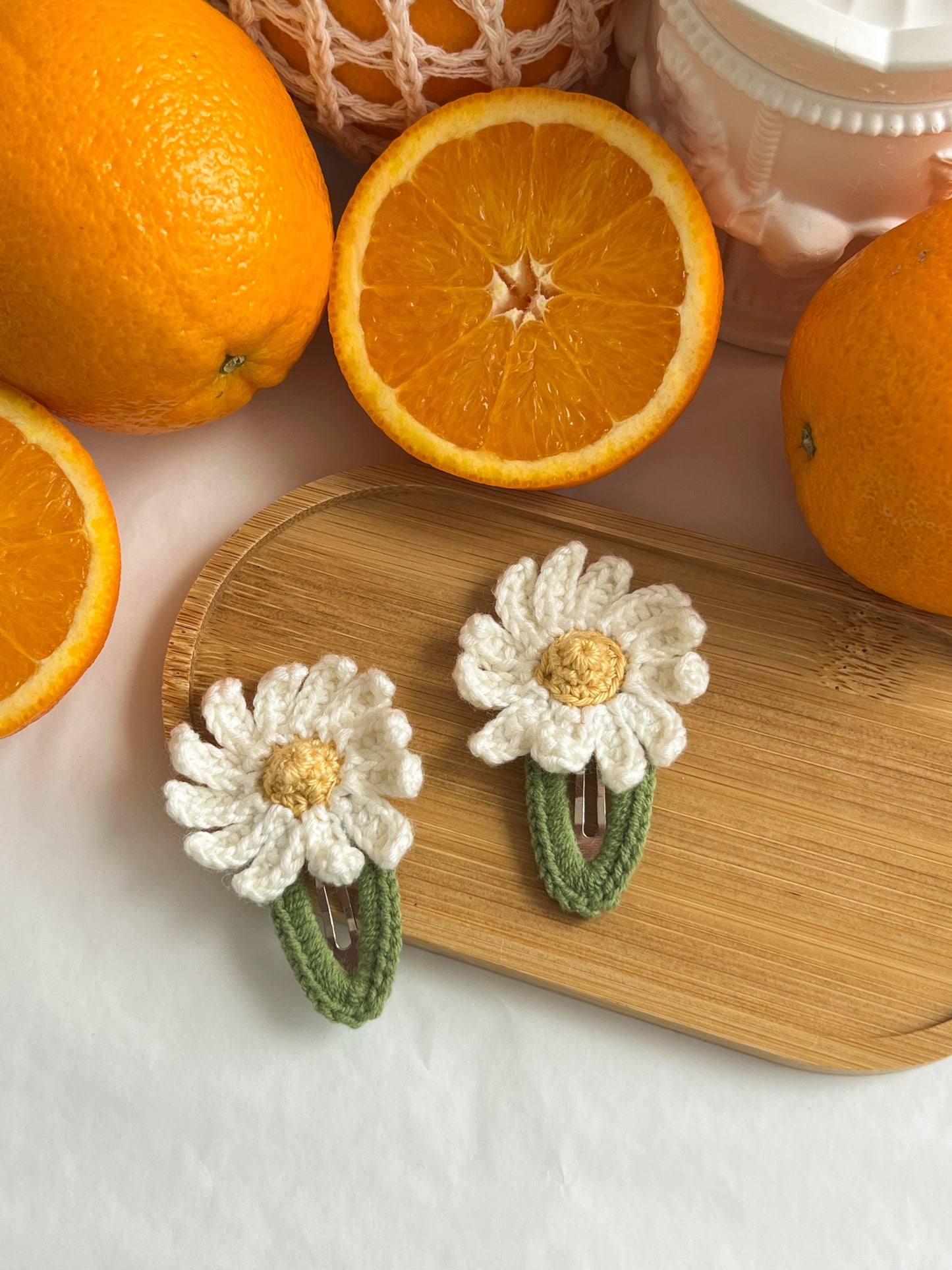 Clamă Handmade cu Floare de Mușețel