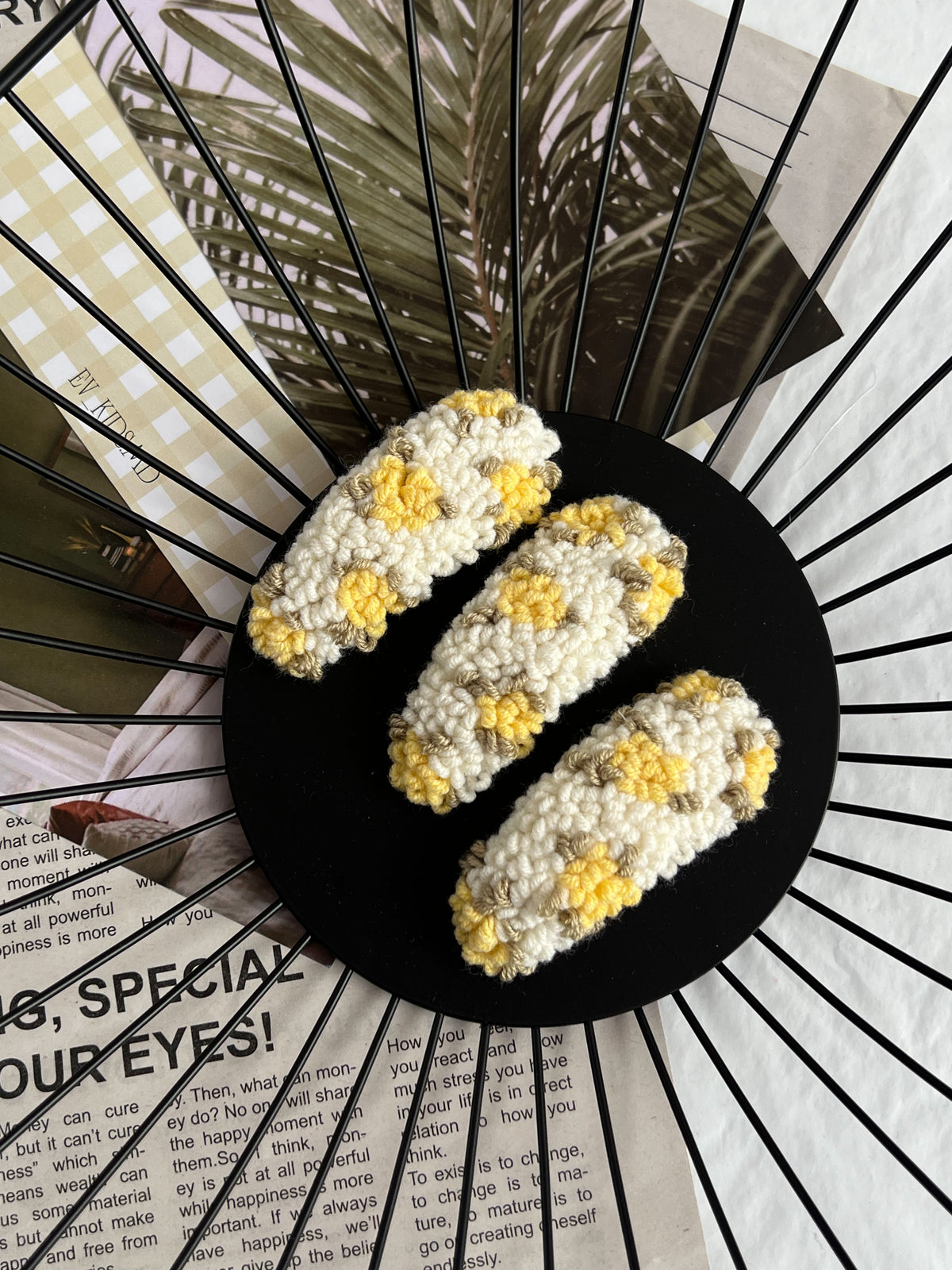 Agrafe Boucle Floral Galben