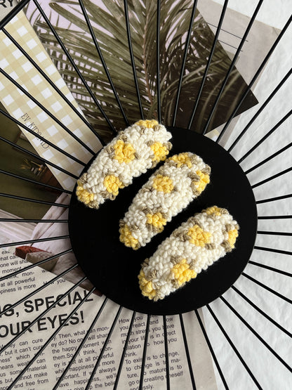 Agrafe Boucle Floral Galben