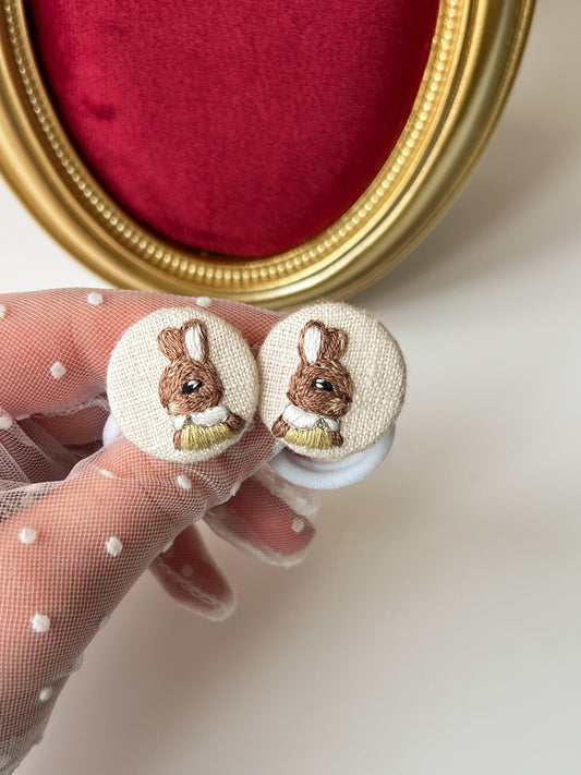 Little Bunny — Elastice cu broderie manuală