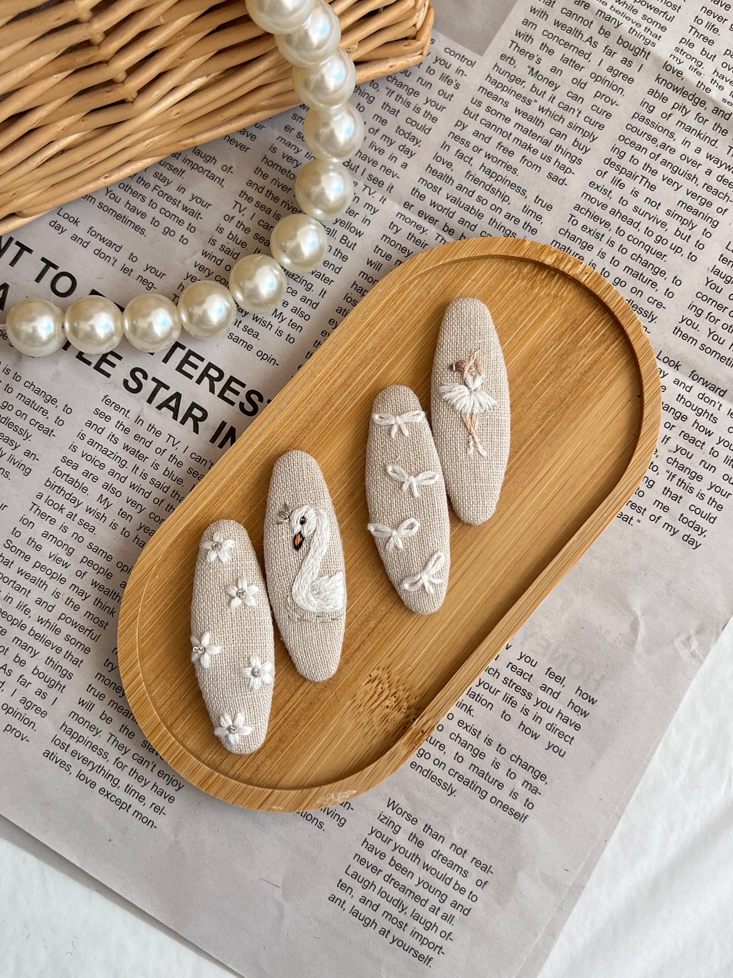 Clame brodate «Ivory Grace»
