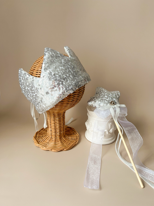 Set aniversar – Coroniță & Baghetă Silver Star