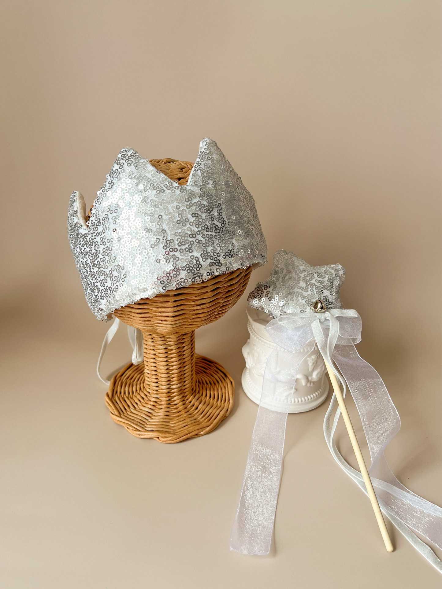 Set aniversar – Coroniță & Baghetă Silver Star