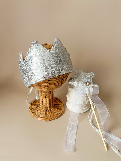 Set aniversar – Coroniță & Baghetă Silver Star
