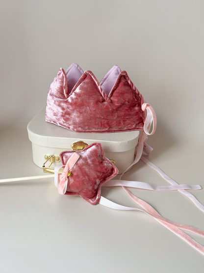 Set aniversar – Coroniță & Baghetă Velvet Rose