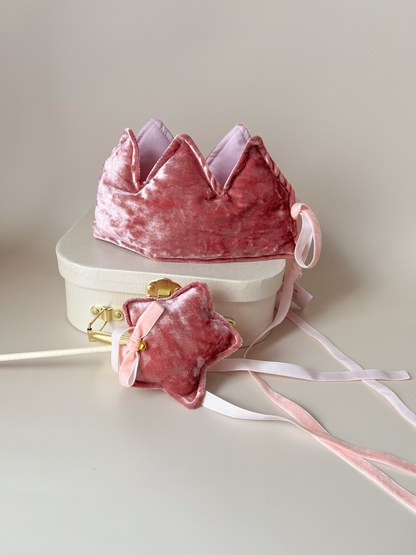 Set aniversar – Coroniță & Baghetă Velvet Rose
