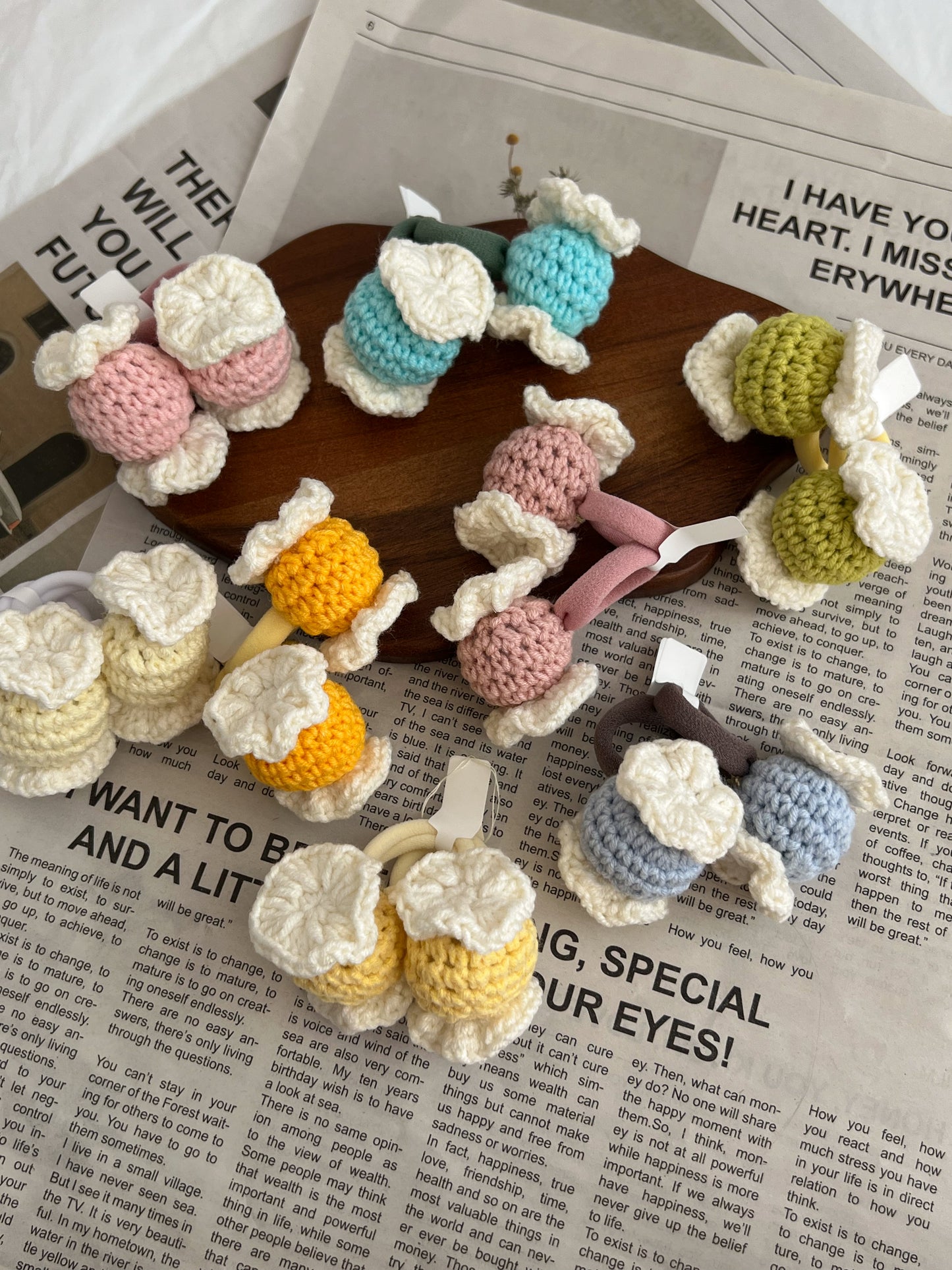 Elastice cu bombonele croșetate
