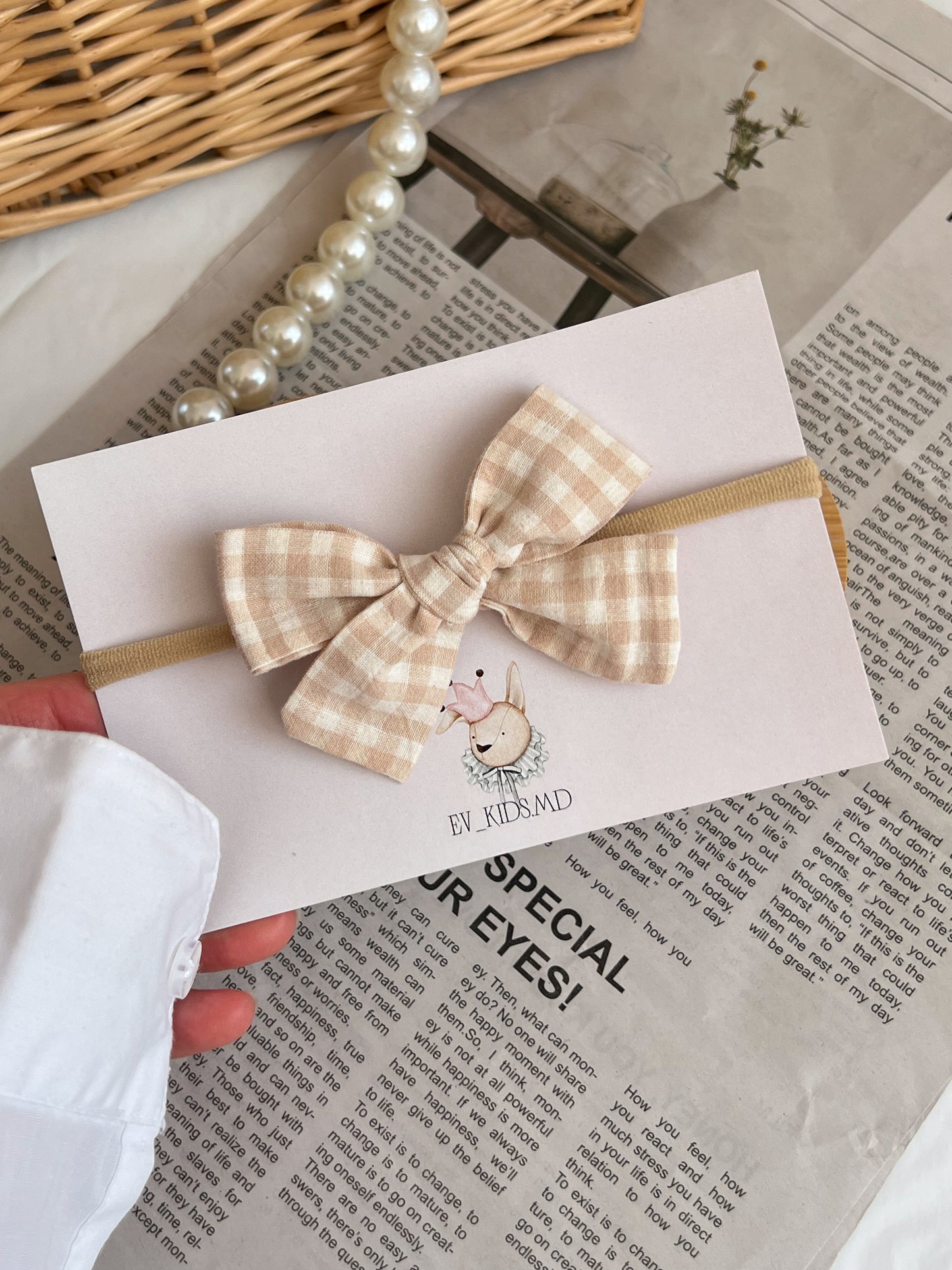 Bentiță pe elastic “Picnic Bow”