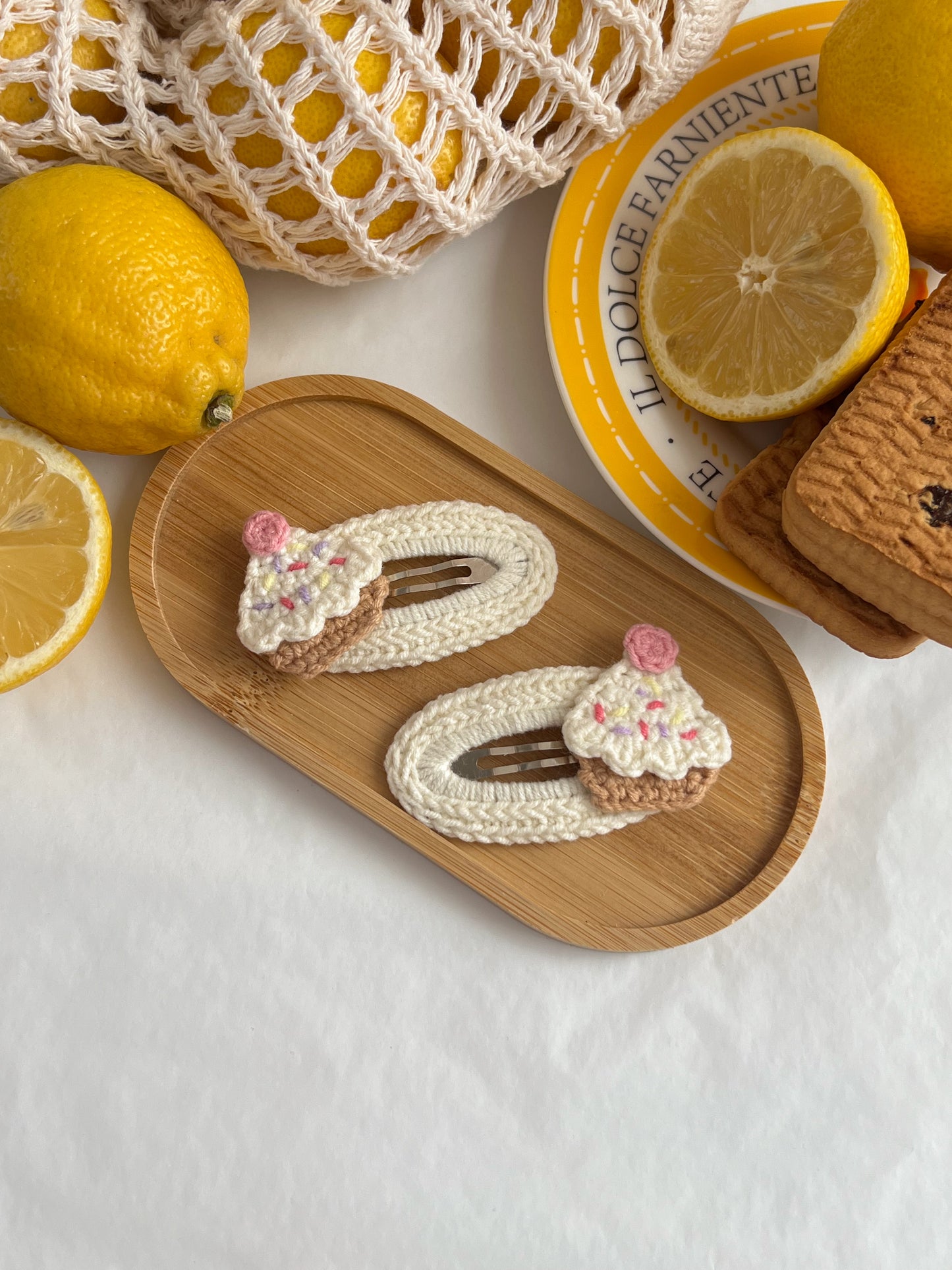 Agrafă 🧁 Cupcake Alb