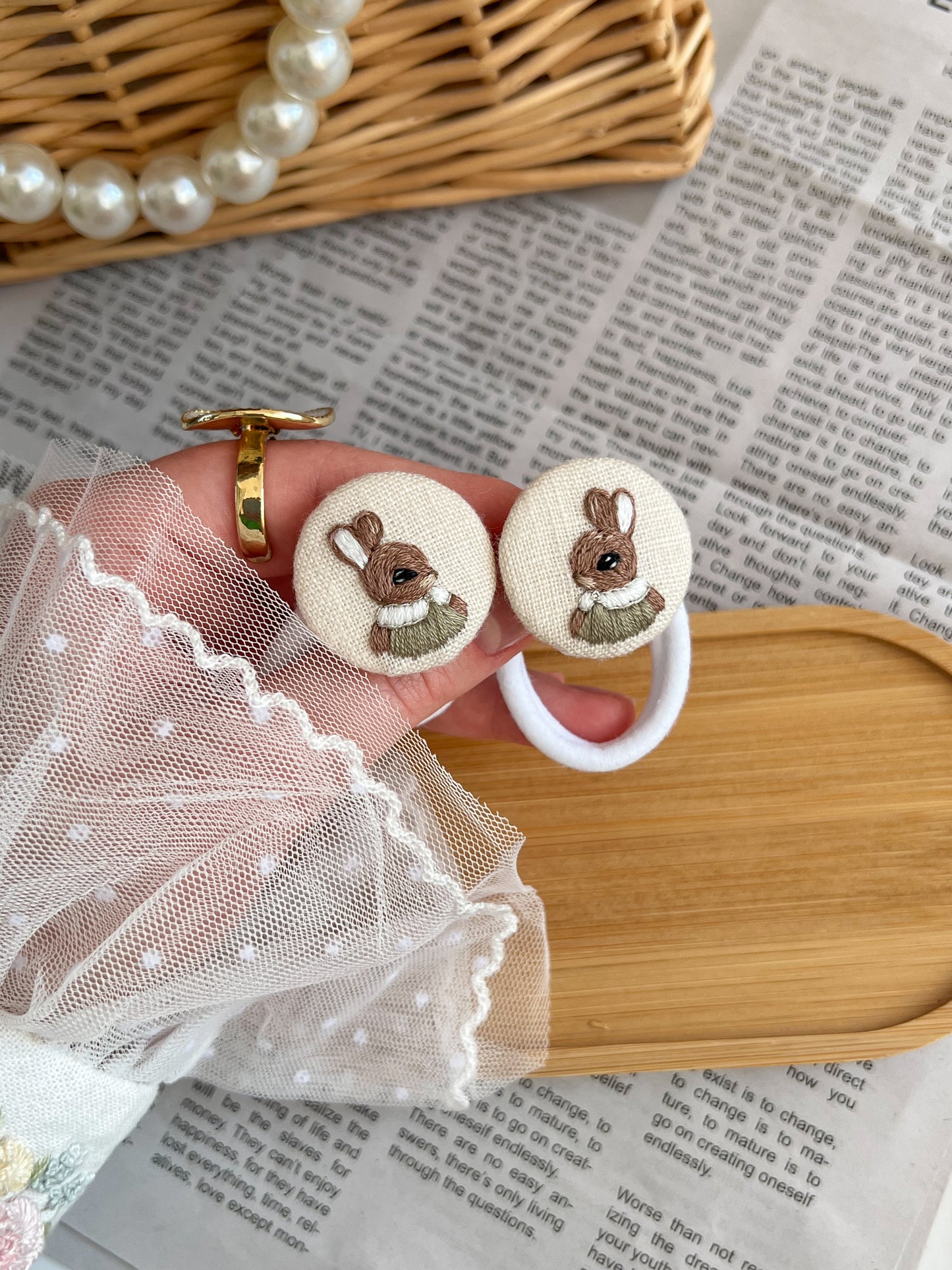 Set elastice brodate «Iepurașul»