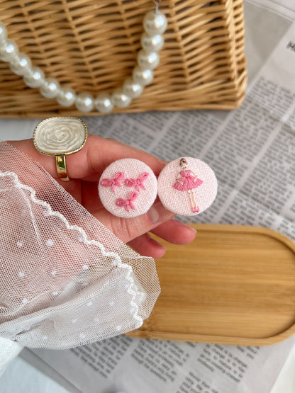 Set elastice brodate «Bows & Ballerina»