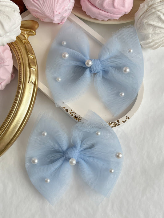 Fundita cu Perle - Blue Tulle