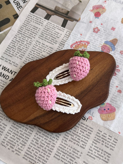 Agrafe „Strawberry” — croșetate