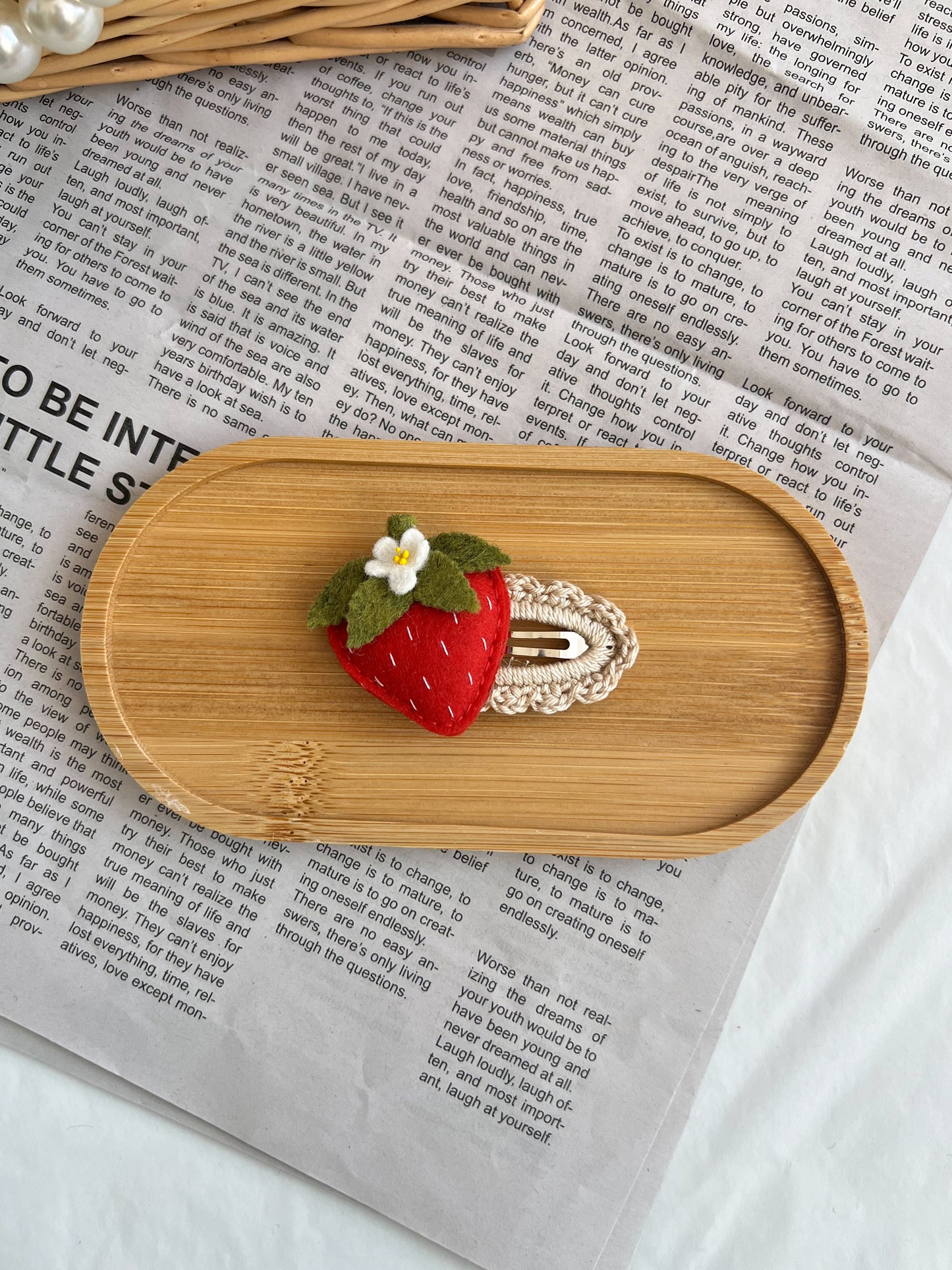Agrafe Croșetate — Strawberry