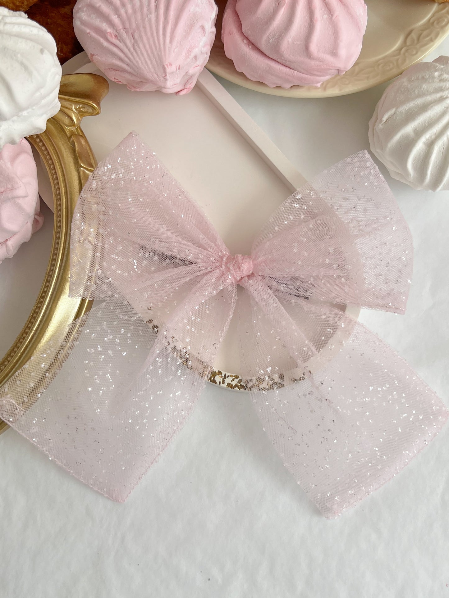 Clama cu Fundita - Pink Glitter Tulle