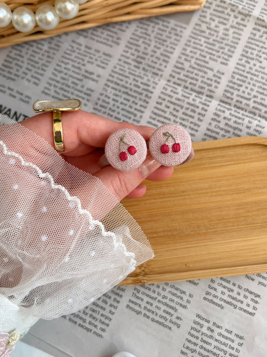 Set elastice brodate «Cireșe»