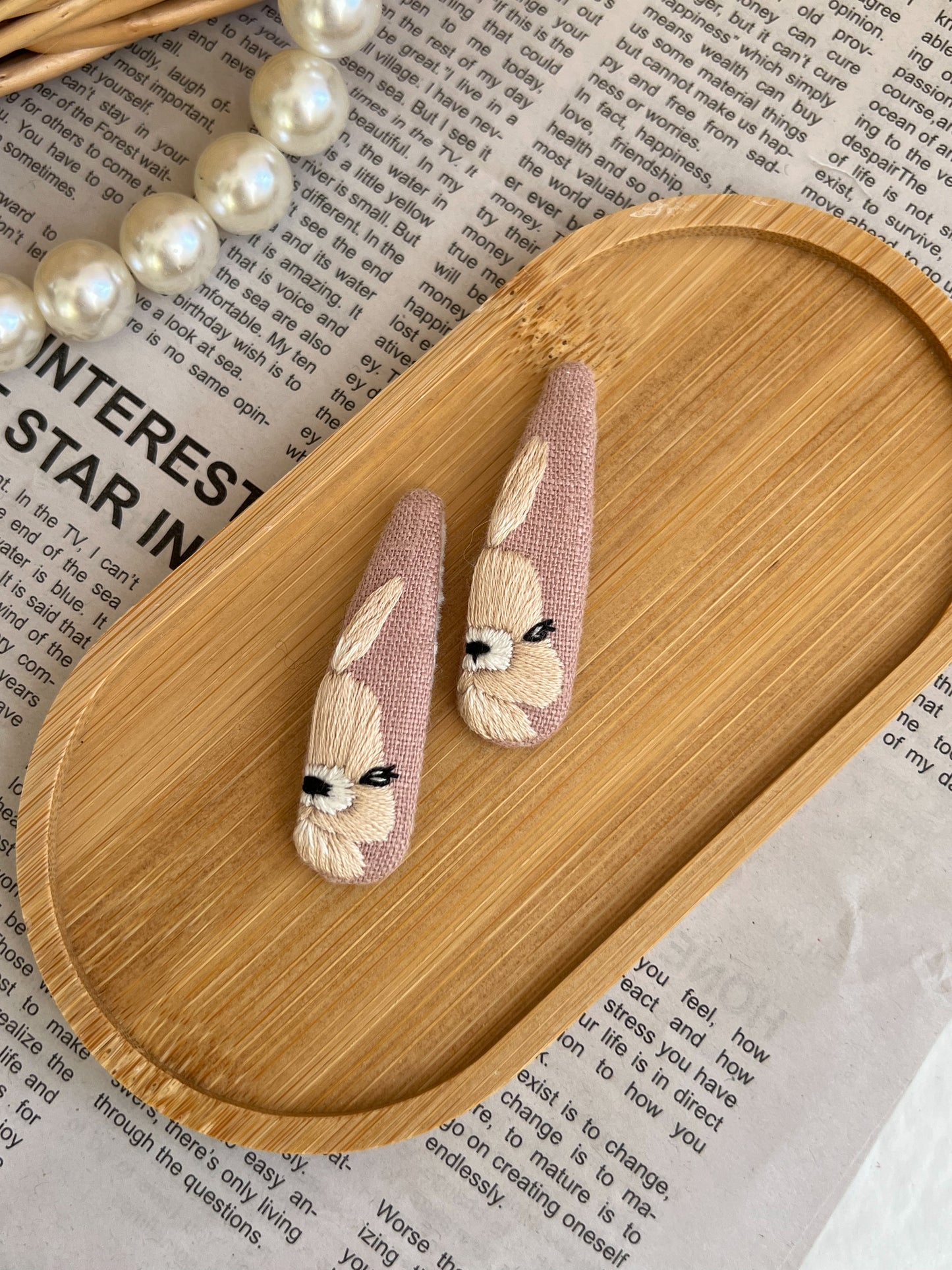 Clamă brodată «Bunny»