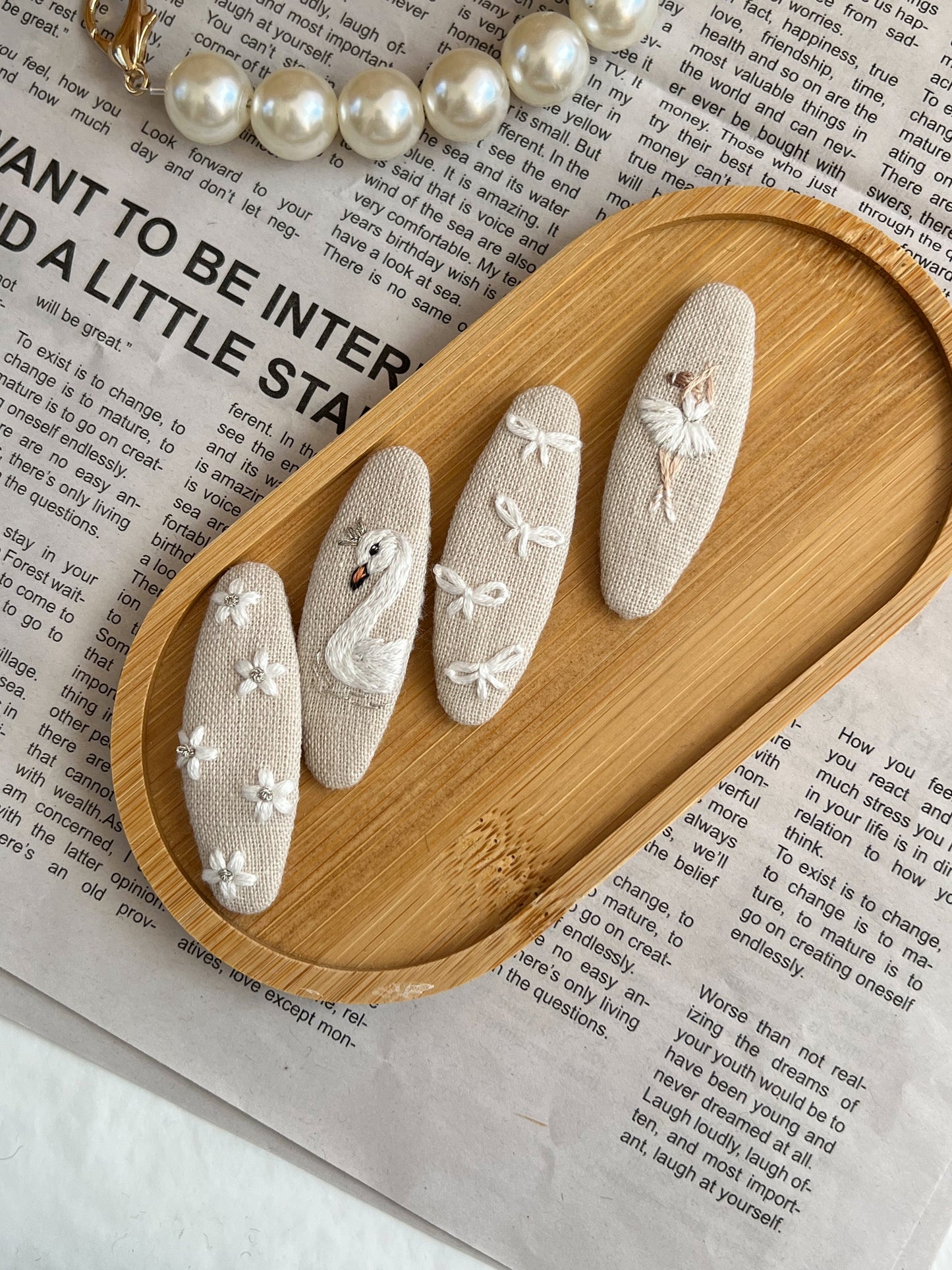 Clame brodate «Ivory Grace»