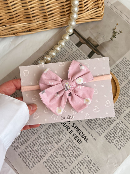Bentiță pe elastic “Daisy Pink”