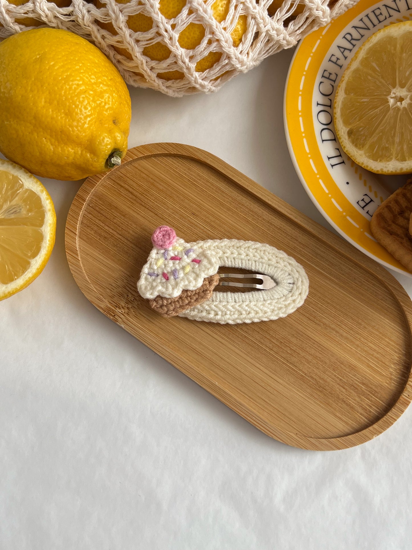 Agrafă 🧁 Cupcake Alb