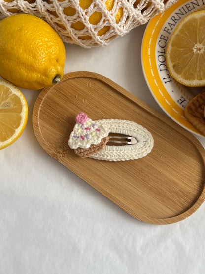 Agrafă 🧁 Cupcake Alb