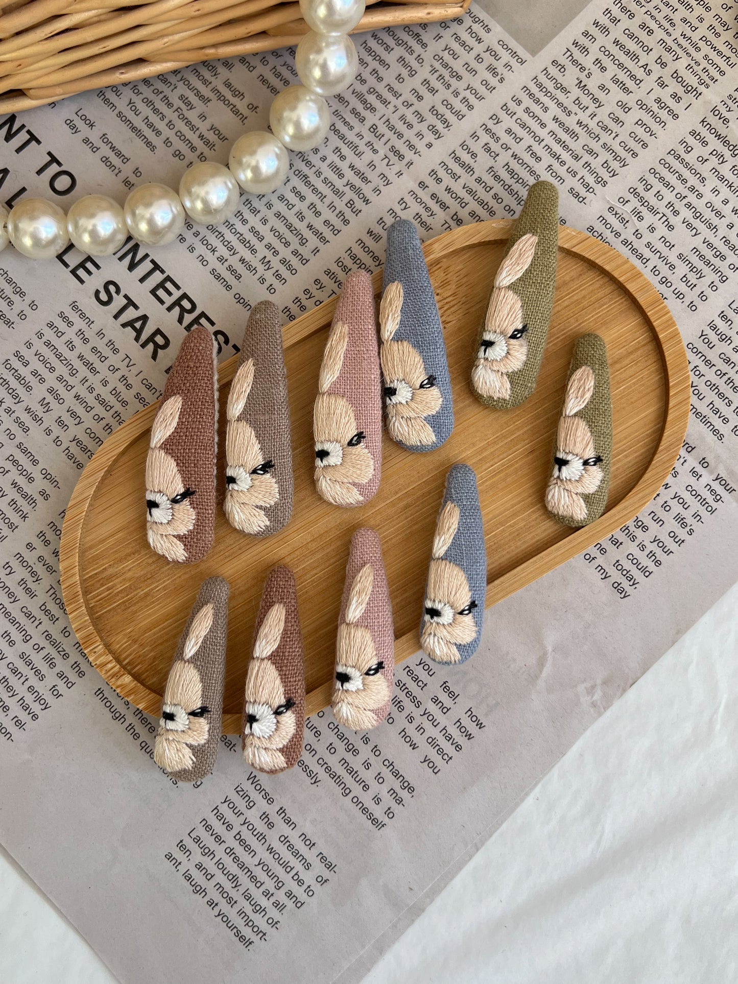 Clamă brodată «Bunny»