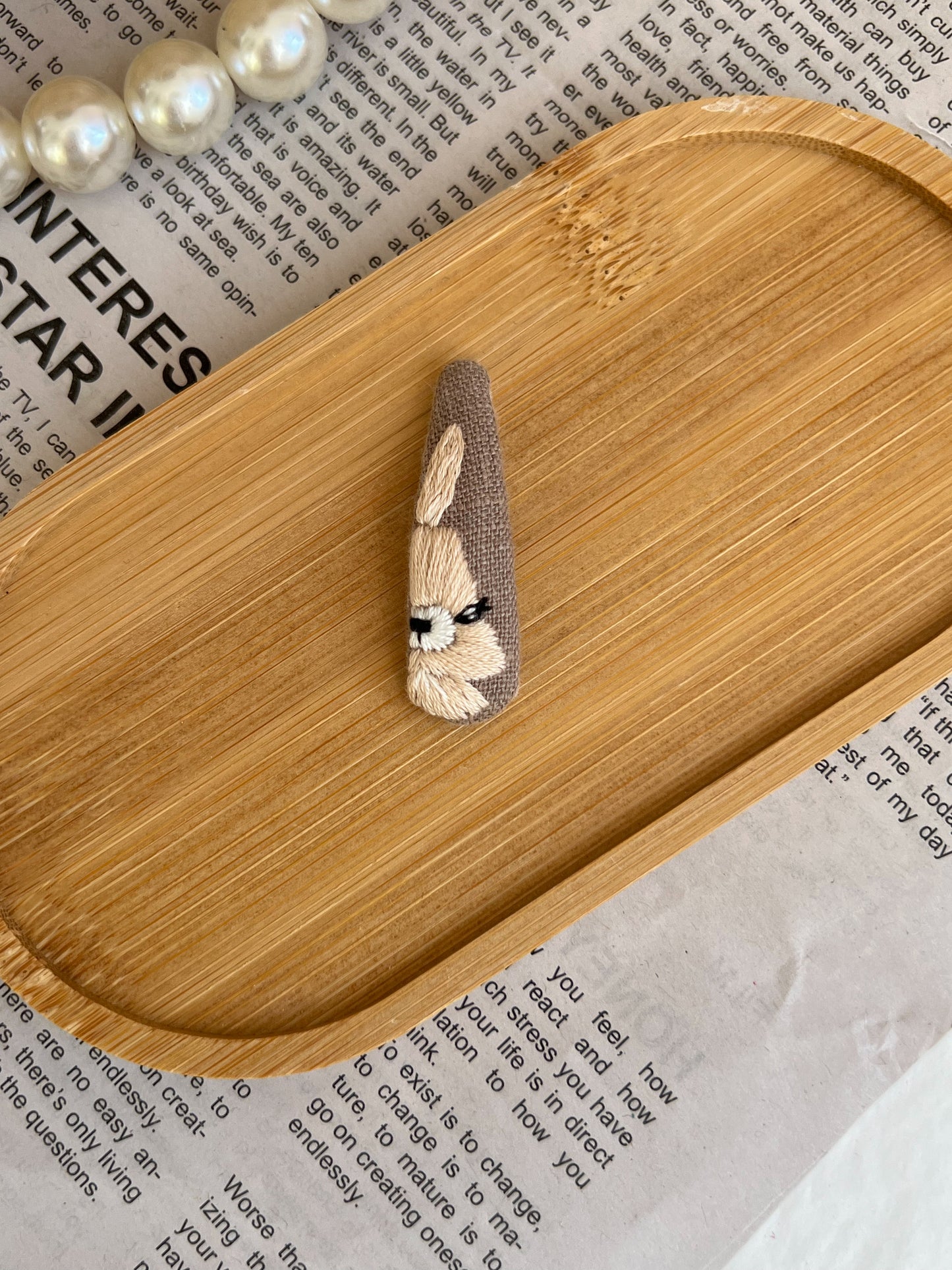 Clamă brodată «Bunny»