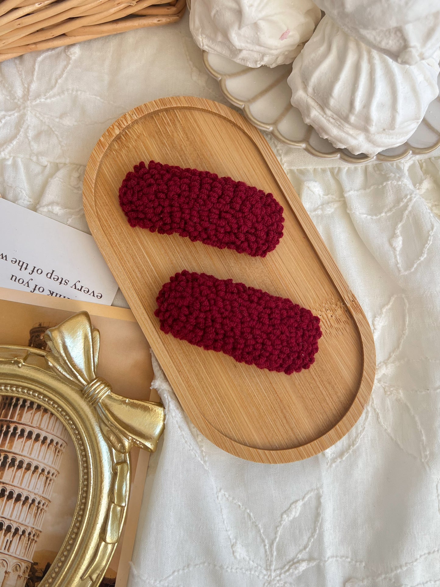 Agrafe Croșetate — Velvet Berry