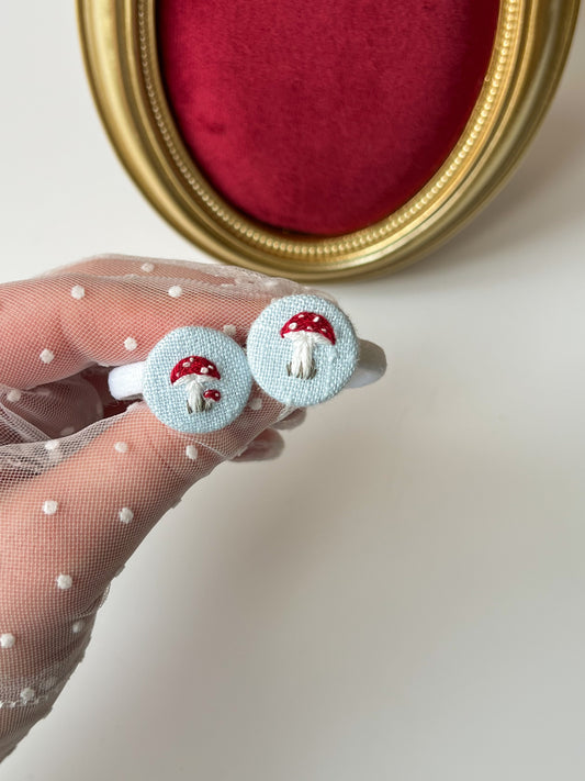 Magic Mushroom — Elastice cu broderie manuală