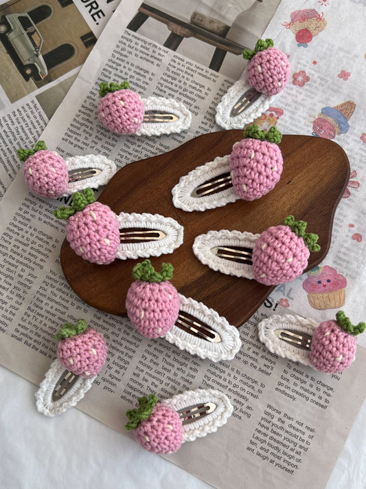 Agrafe „Strawberry” — croșetate