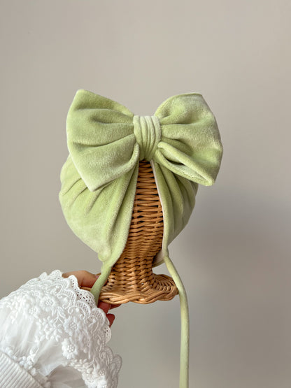 Turban din velur cu fundiță