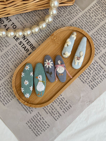 Set clame brodate «Pastel Garden»