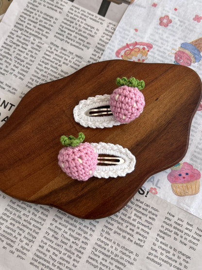 Agrafe „Strawberry” — croșetate