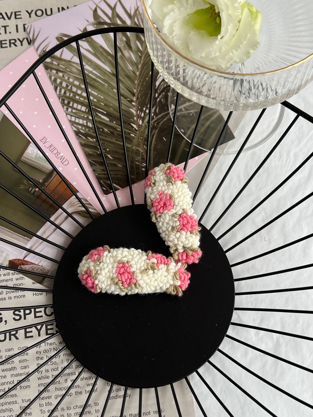 Agrafe Boucle Floral Roz