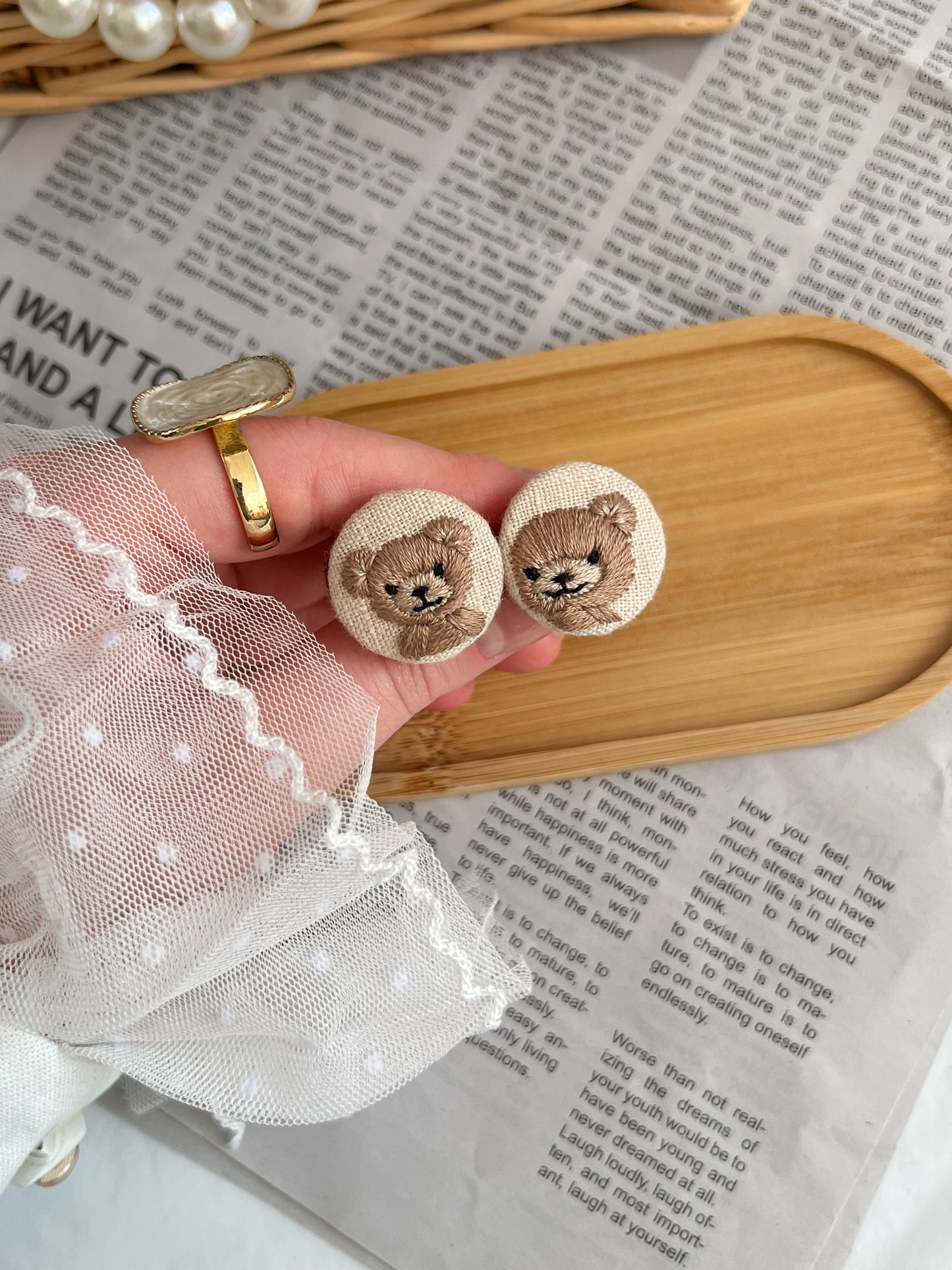 Set elastice brodate «Teddy»