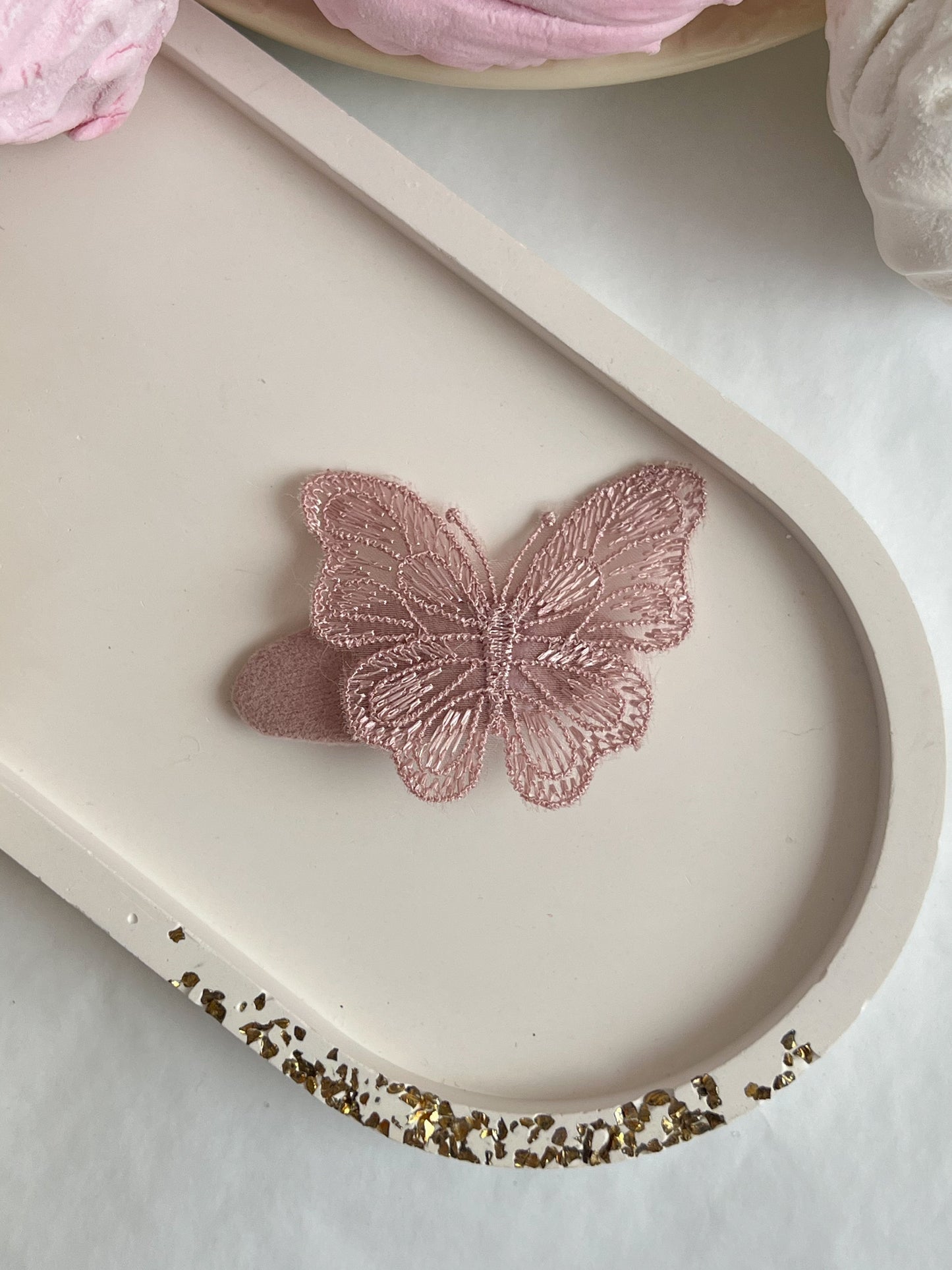 Agrafe Fluture – Roz Pudrat