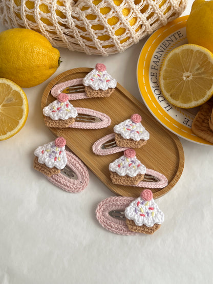 Agrafă 🌸 Cupcake Roz