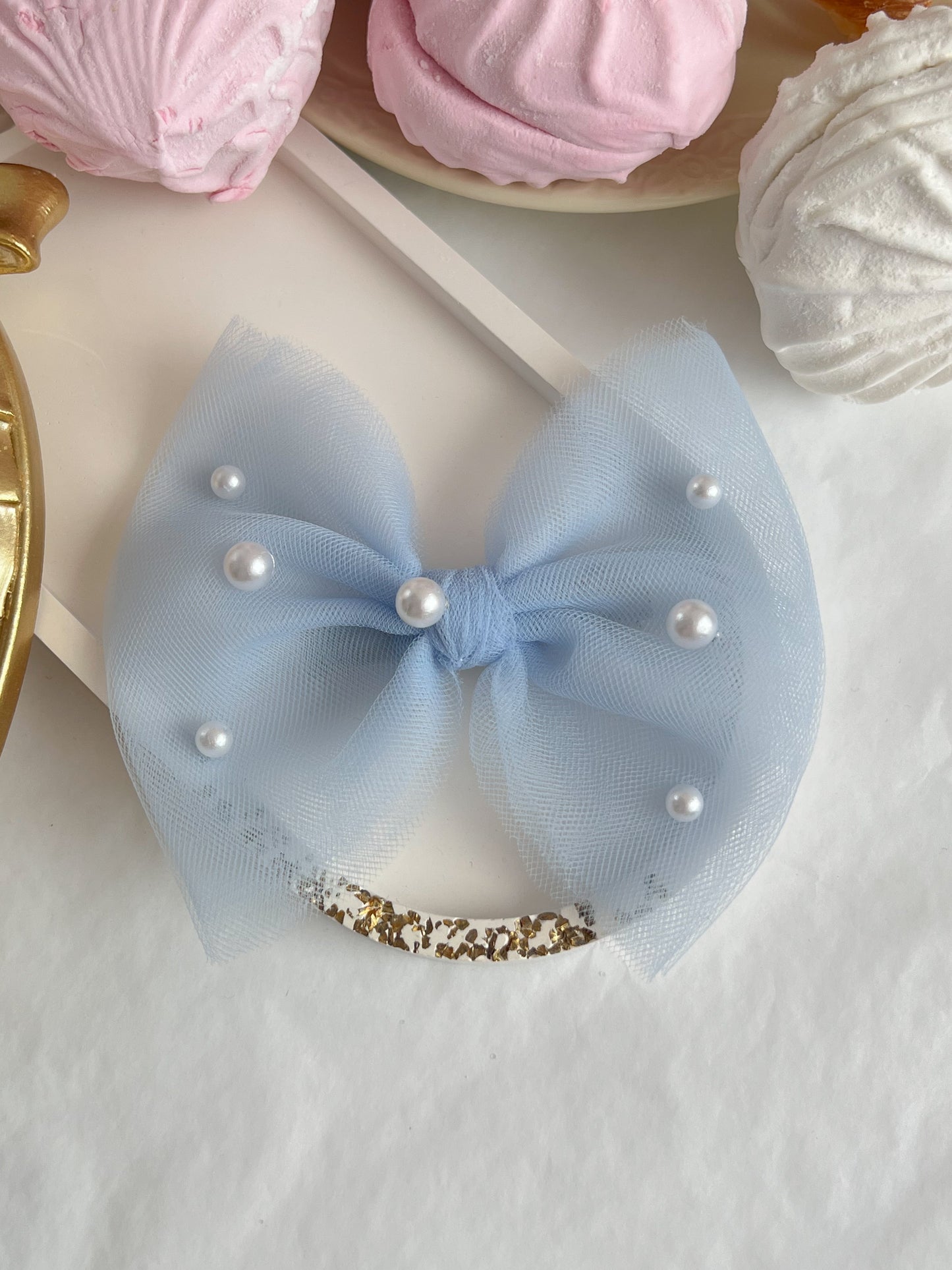 Fundita cu Perle - Blue Tulle