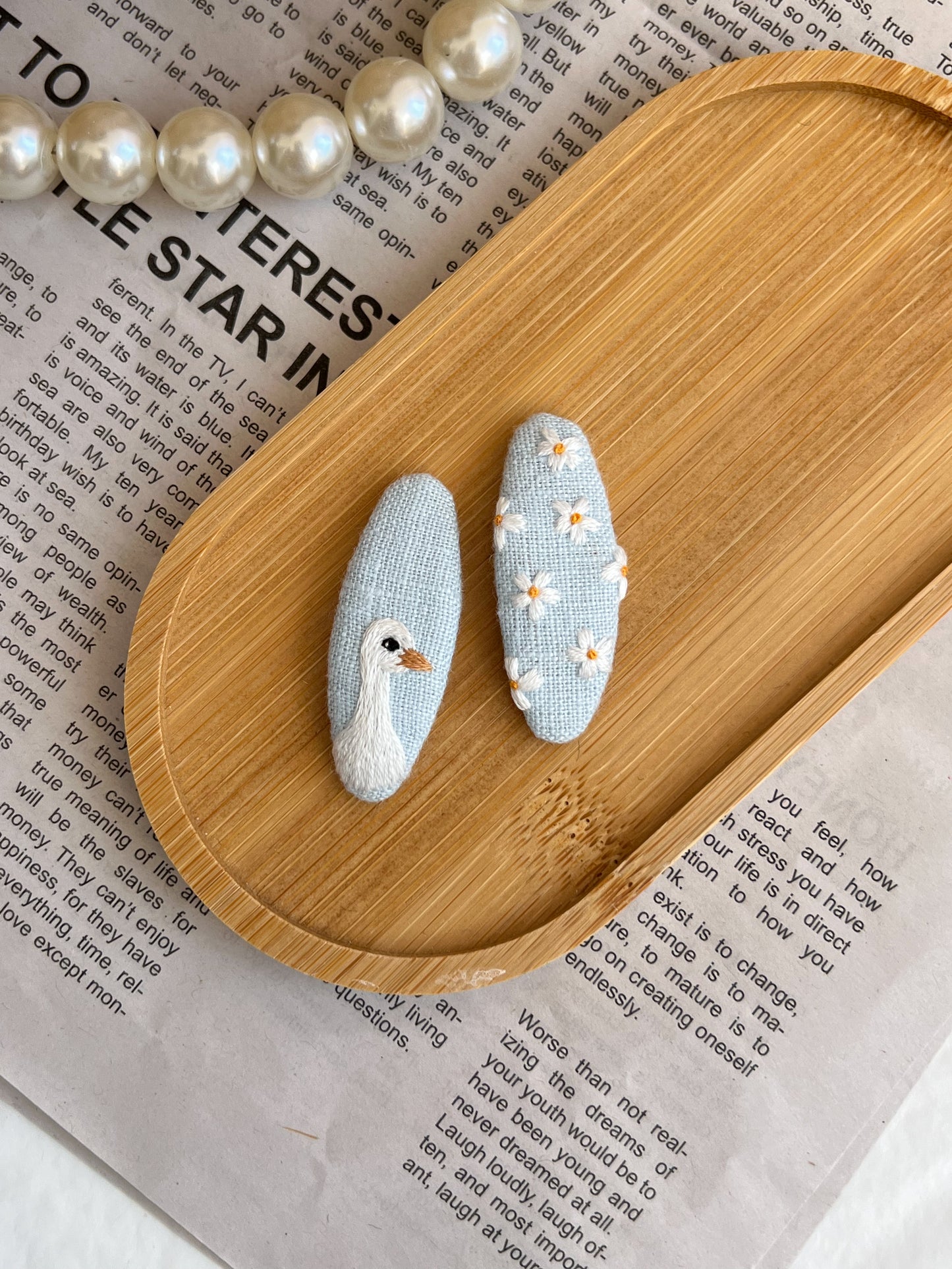 Clame brodate «Denim Garden»