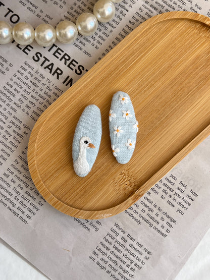 Clame brodate «Denim Garden»