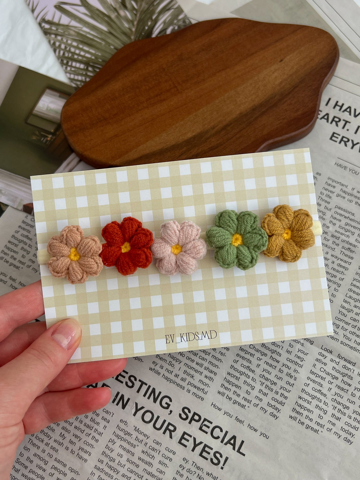 Bentiță pe elastic „Floricele Colorate”
