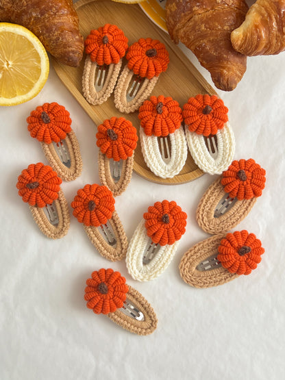 Agrafe Croșetate — Pumpkin Bloom