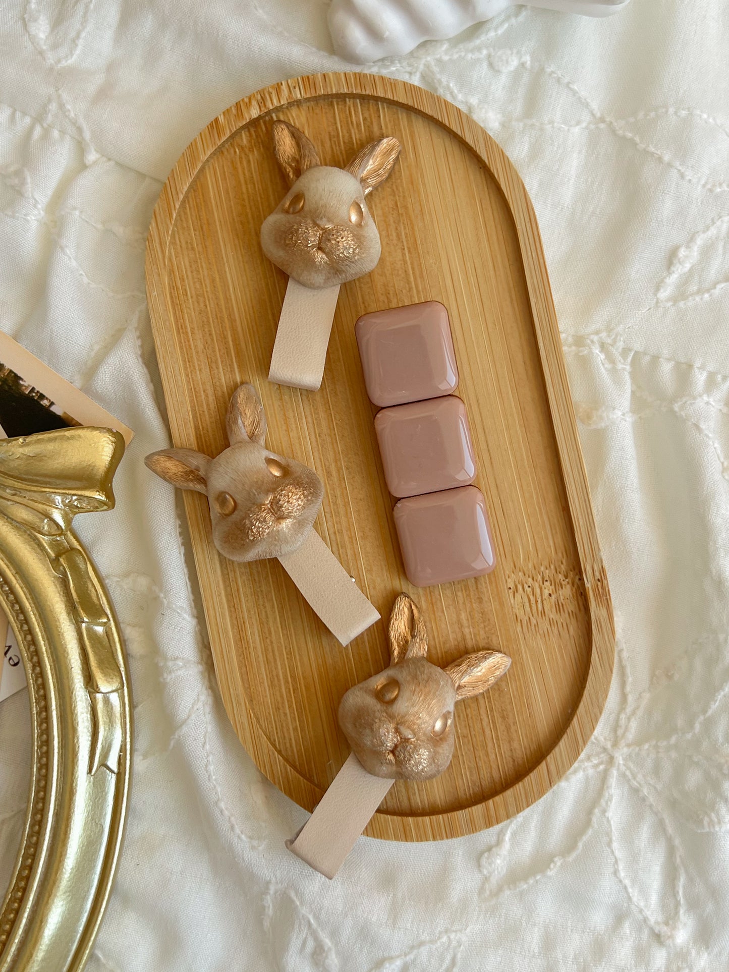 Agrafe 🐰 Bunny Gold & Square
