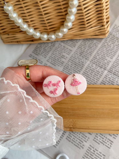 Set elastice brodate «Bows & Ballerina»