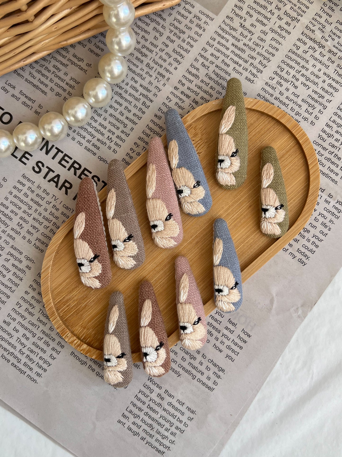 Clamă brodată «Bunny»