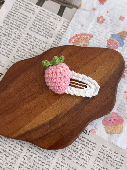 Agrafe „Strawberry” — croșetate