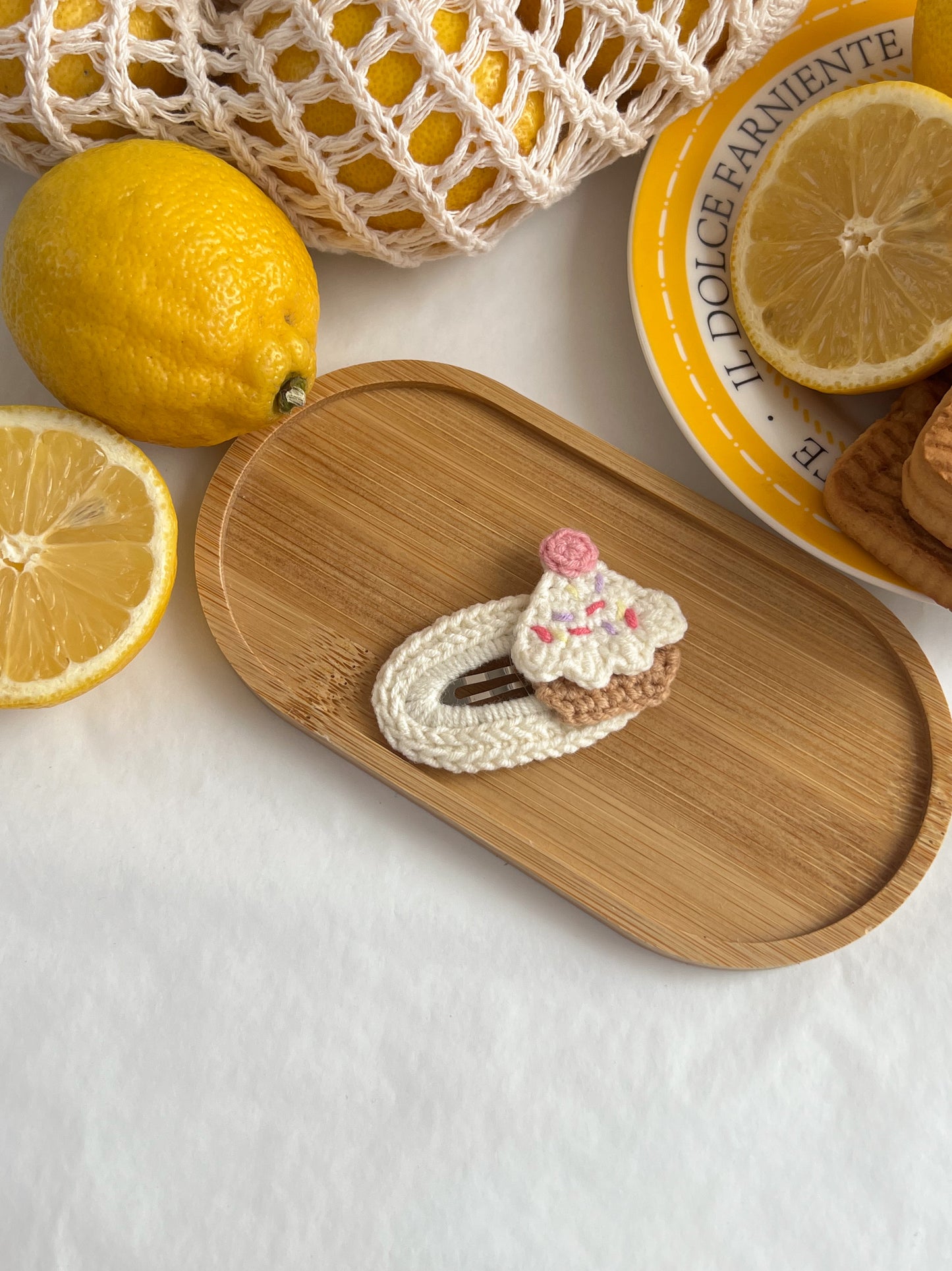 Agrafă 🧁 Cupcake Alb