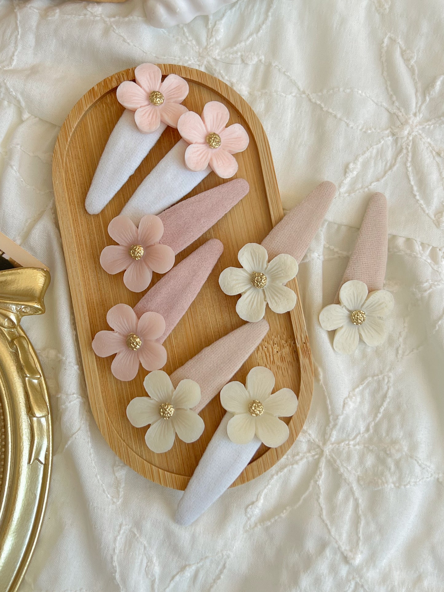 Agrafe 🌸 Flower Satin Pastel