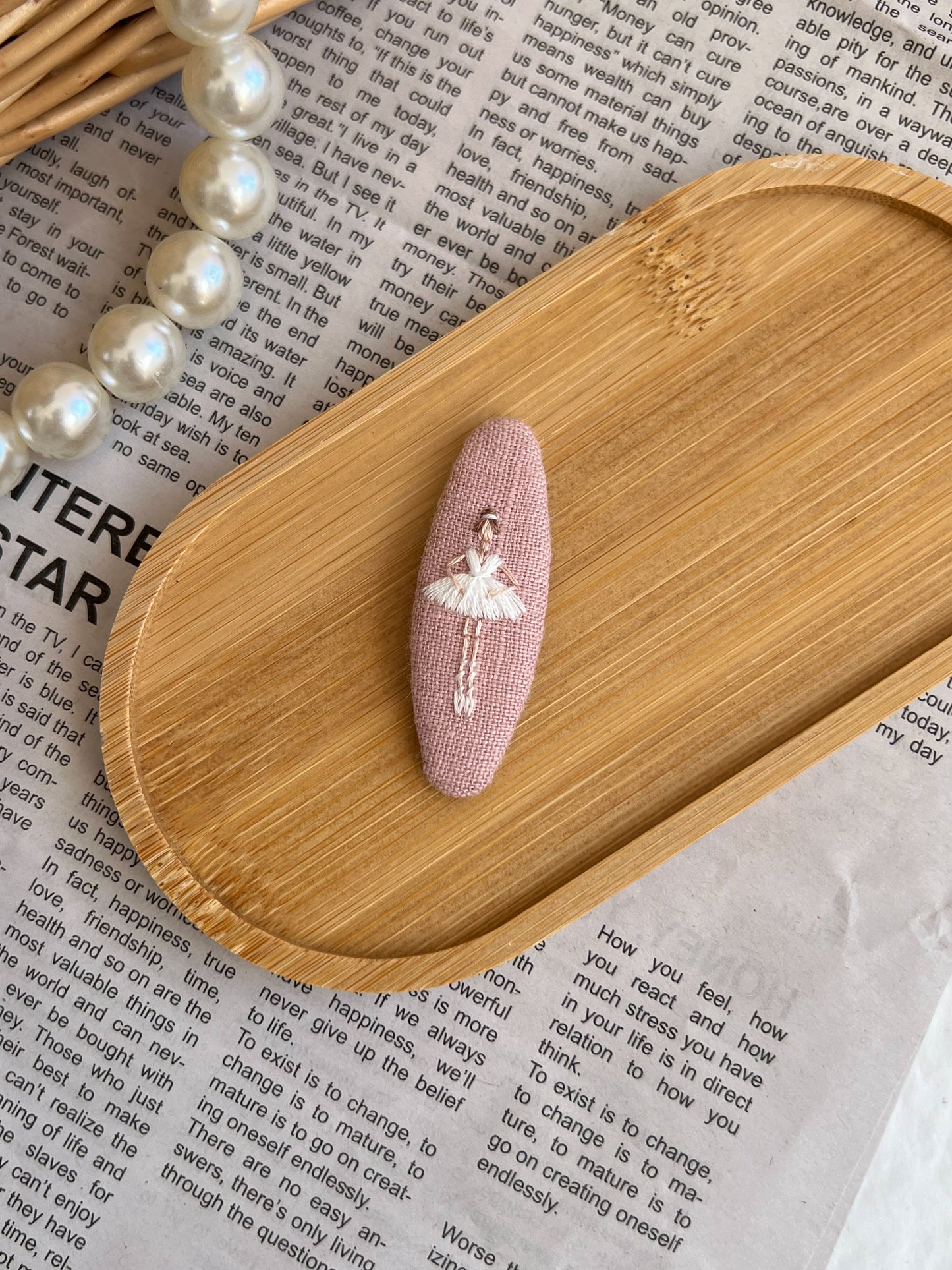 Clamă brodată «Ballerina Pastel»