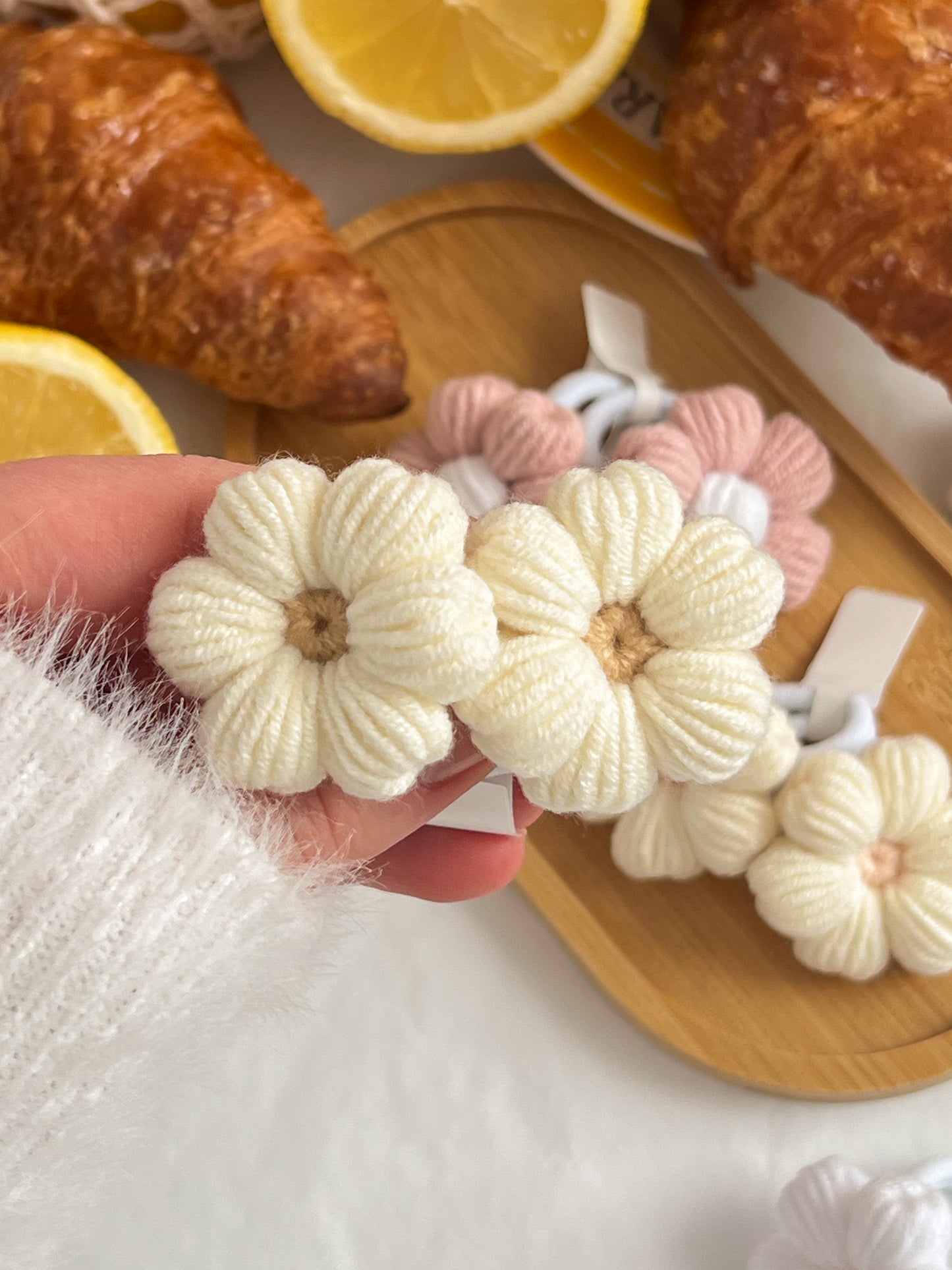 Elastice Croșetate 🌸 Flori Pastel